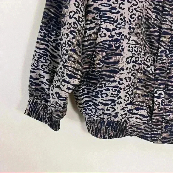 Fuda Vintage Multi-Tone Brown Animal Full Zip 100% Silk Jacket Size M - Picture 3 of 14